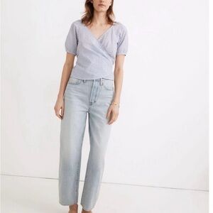 Madewell Gingham Wrap Top